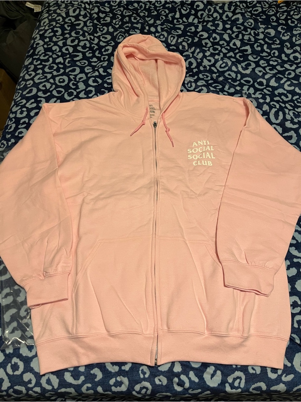 Anti Social Social Club Pink Zip Hoodie